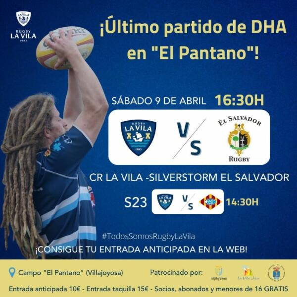 La Vila Rugby promete una jornada emocionante y festiva el próximo 9 de abril a las 16.30h en el último partido en casa de la Liga DHA