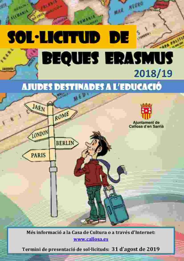 Callosa // Abierto el plazo para solicitar la ayuda municipal a estudiantes Erasmus