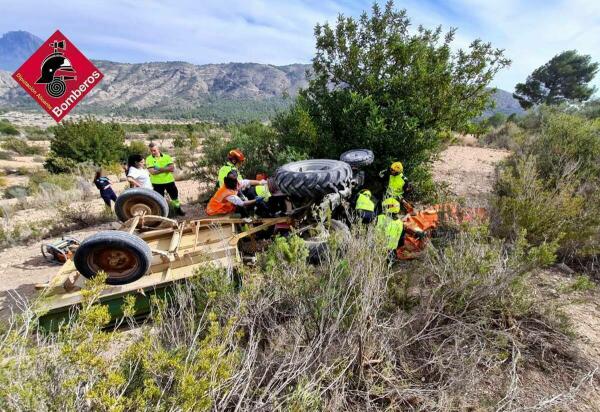 ACCIDENTE DE TRACTOR EN RELLEU