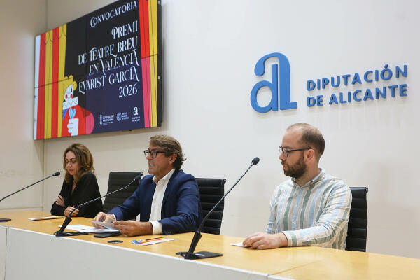 La Diputaci&oacute;n otorga el XXVII Premi Evarist Garcia de Teatre Breu a Coses que passen de David S&aacute;nchez Pacheco