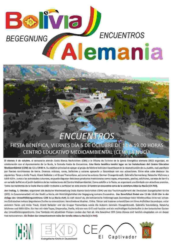 La Nucía · Mañana “Fiesta Solidaria” con Bolivia en el CEM Captivador 