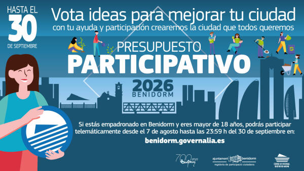 Benidorm abre hoy el plazo para votar las propuestas presentadas al Presupuesto Participativo de 2026