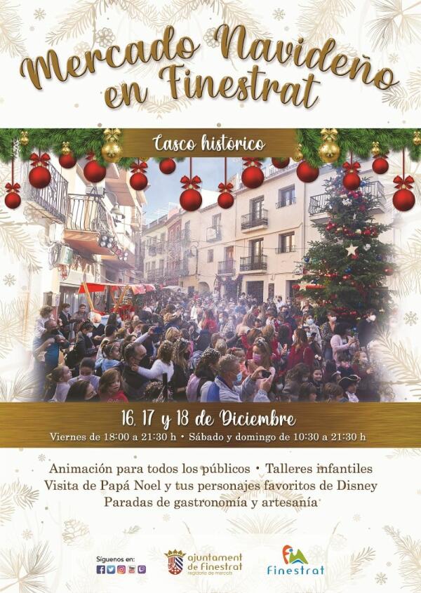 FINESTRAT CELEBRA ESTE FIN DE SEMANA SU TRADICIONAL MERCADO NAVIDEÑO EN EL CASCO HISTÓRICO TRADICIONAL 