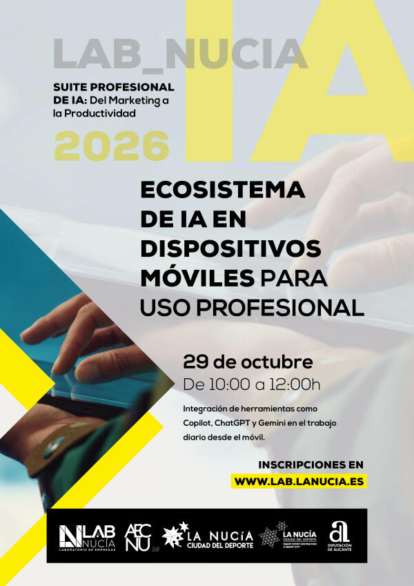 &Uacute;ltimas plazas para el curso &ldquo;IA en Dispositivos M&oacute;viles para uso profesional"