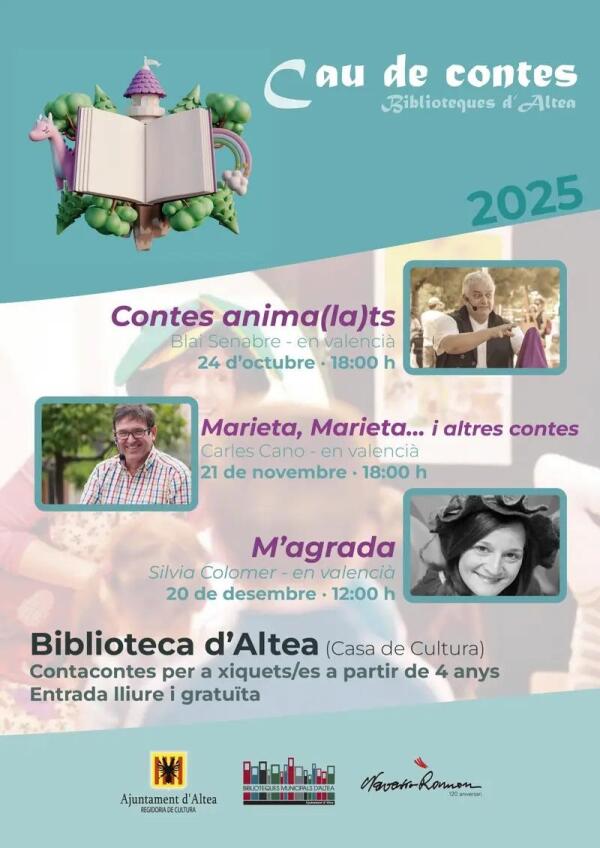 La Biblioteca de Altea retoma el ciclo de cuentos “Cau de Contes” con nuevas sesiones para el otoño