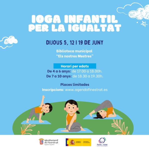 LA CONCEJALÍA DE IGUALDAD ORGANIZA CLASES DE YOGA INFANTIL EN EL ESPACIO DE LA BIBLIOTECA INFANTIL Y JUVENIL