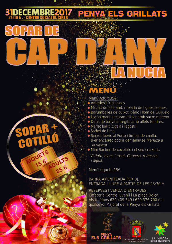 La Nuc&iacute;a &middot; &Uacute;ltimas entradas para la cena de Nochevieja de Els Majorals 2018 