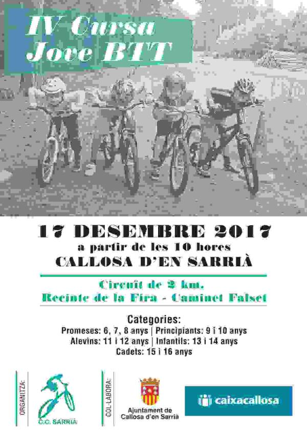 Callosa d&rsquo;en Sarri&agrave; acoge este domingo la IV Cursa Jove BTT