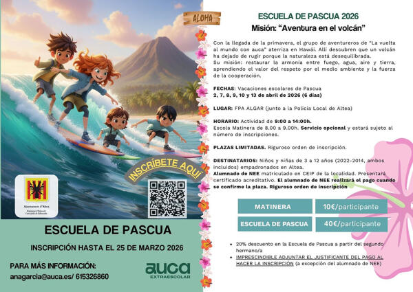 Educaci&oacute;n pone en marcha una nueva edici&oacute;n de la Escuela de Pascua  