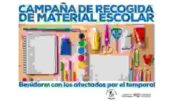 Benidorm centra la ayuda ciudadana a los afectados del temporal en el ámbito de la Educación 