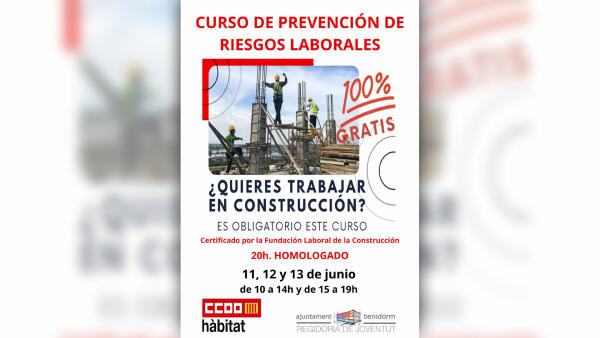 Juventud organiza un curso de Prevención de Riesgos Laborales 