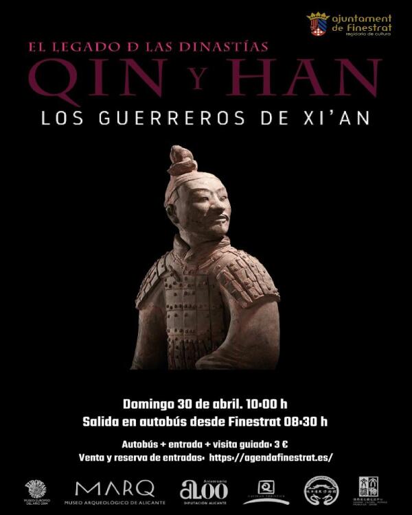 LA CONCEJALÍA DE CULTURA DE FINESTRAT ORGANIZA UNA VISITA AL MARQ PARA CONOCER LA EXPOSICIÓN INTERNACIONAL DE LOS GUERREROS DE XI’AN