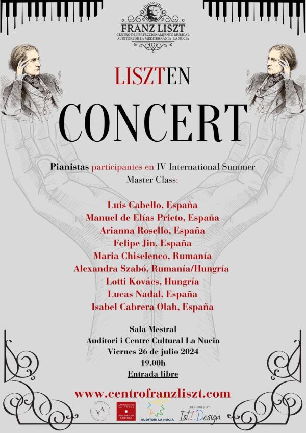 Concierto gratuito de piano del IV Curso Internacional esta tarde en l’Auditori 