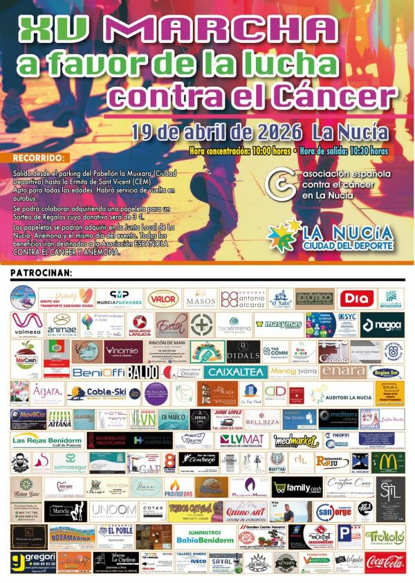 La Nuc&iacute;a caminar&aacute; contra el C&aacute;ncer con la marcha solidaria este domingo
