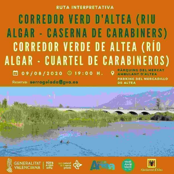 El Parque Natural Serra Gelada y las concejal&iacute;as de Turismo y Medio Ambiente organizan una  ruta por el Corredor Verde de Altea