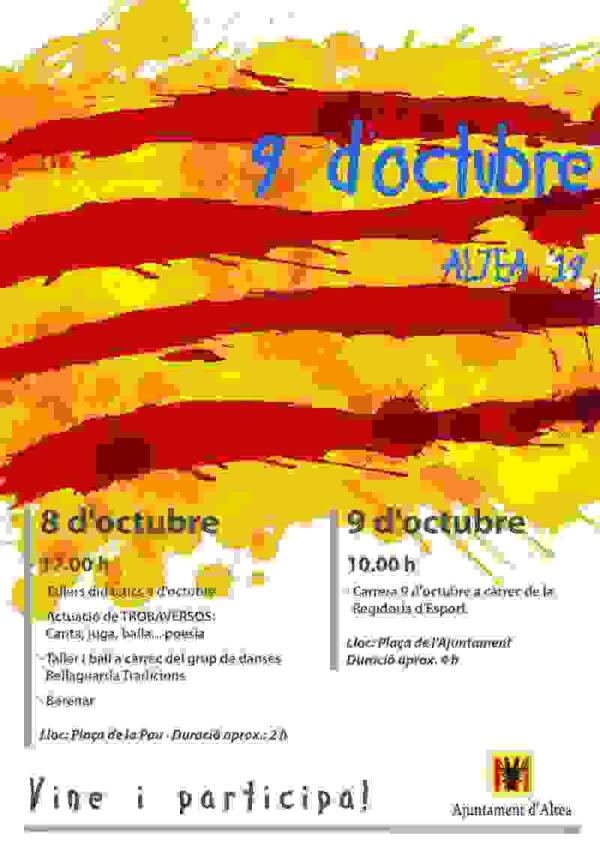 La tradicional carrera, danzas, música y poesía centran las actividades del 9 d’Octubre en Altea 