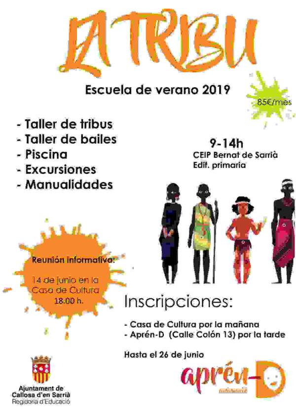 Callosa // Abierto el plazo de inscripción de la Escuela de Verano 2019 