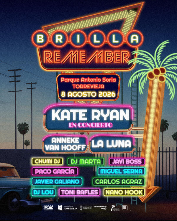 Brilla Torrevieja enciende la cuenta atr&aacute;s con un fin de semana que viajar&aacute; del fen&oacute;meno urbano con JC Reyes a la m&uacute;sica remember