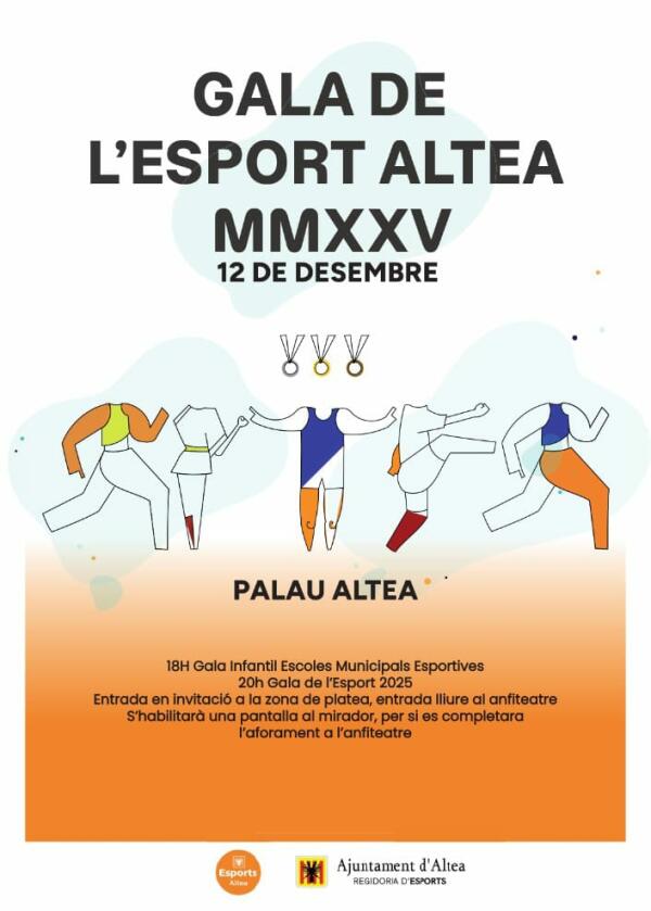 Altea prepara una nova edici&oacute; de la Gala de l'Esport per recon&egrave;ixer als seus esportistes