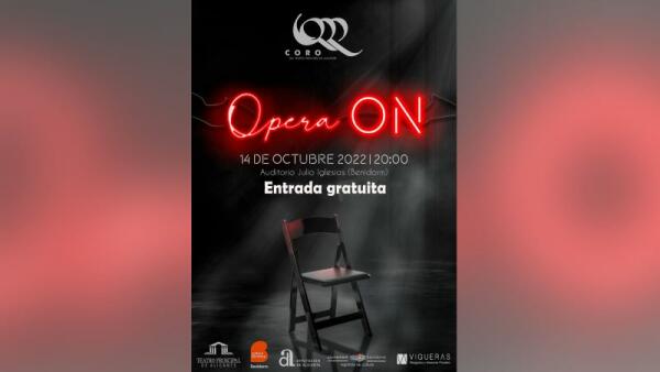 El espectáculo ‘Ópera ON’ del Coro del Teatro Principal de Alicante llega a Benidorm el 14 de octubre  