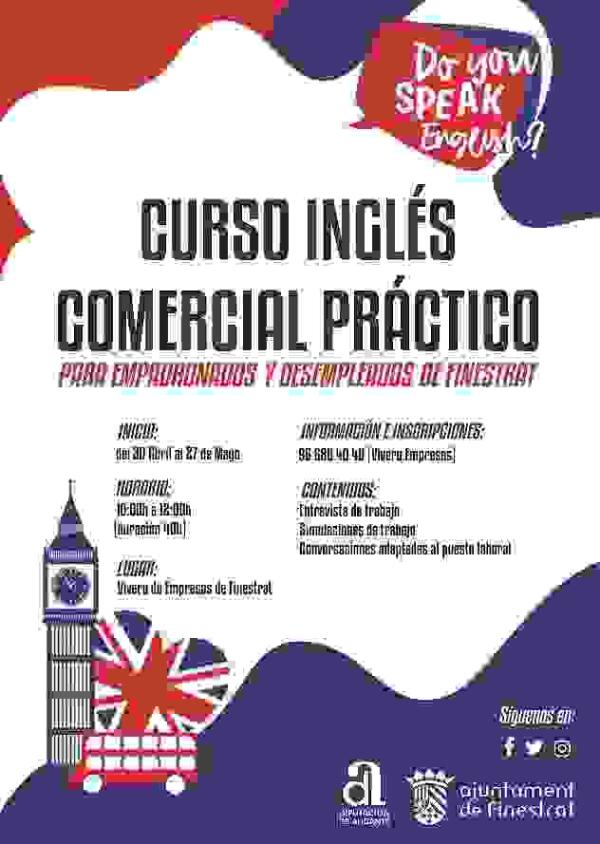 FINESTRAT ORGANIZA UN CURSO PRÁCTICO DE INGLÉS COMERCIAL PARA APOYAR A LOS VECINOS EN LA BÚSQUEDA DE EMPLEO