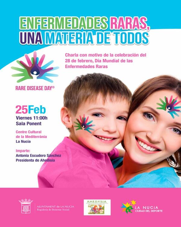 Este viernes charla “Enfermedades Raras, una materia de todos” en l’Auditori