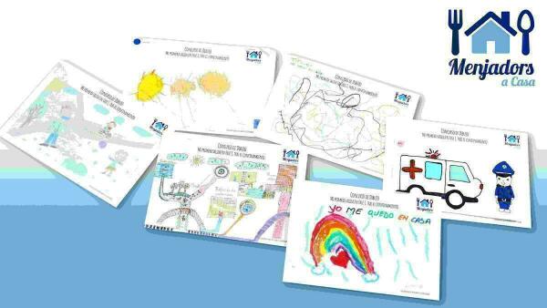 El Ayuntamiento expone una selecci&oacute;n de dibujos de los escolares del programa municipal &lsquo;Menjadors a casa&rsquo;  