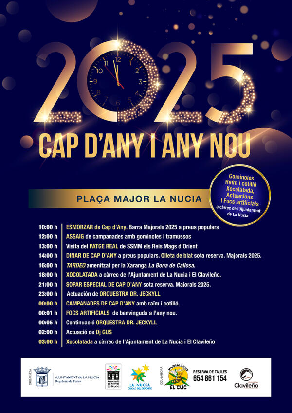 La Nucía organiza una gran “Fiesta de Nochevieja” en la plaça Major