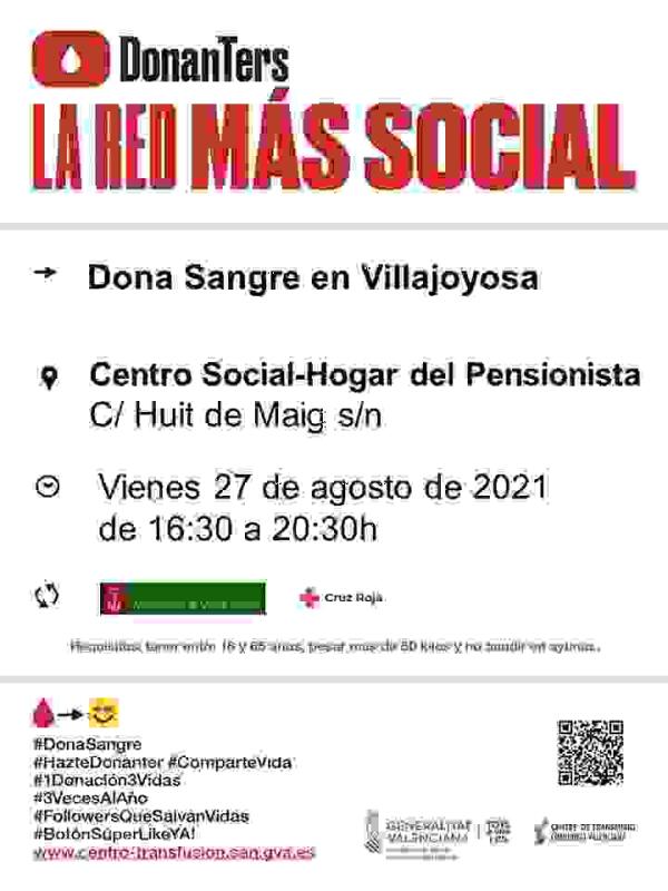 La Vila Joiosa organiza una nueva campaña de donación de Sangre 