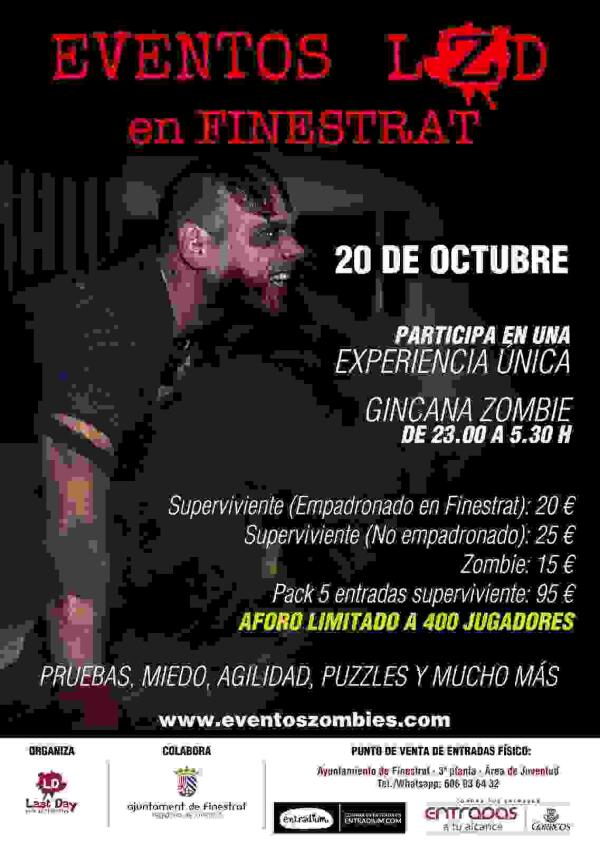 Finestrat &middot; La Concejal&iacute;a de Juventud organiza una terror&iacute;fica gincana zombi para la noche del 20 de octubre como antesala de Halloween