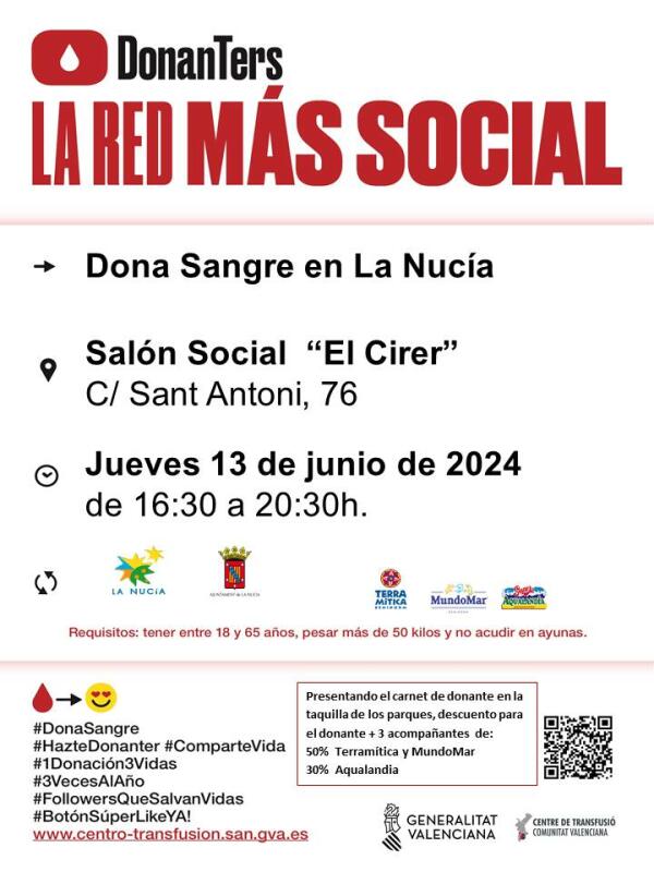 Esta tarde octava “Donación de sangre de 2024” en El Cirer 