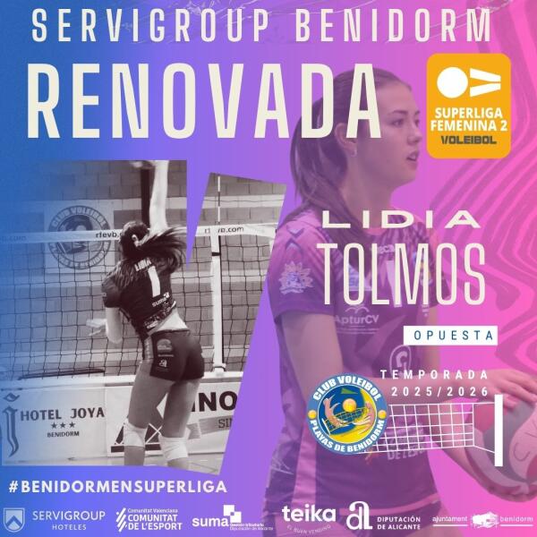 Lidia Tolmos renueva su talento y proyección en el Servigroup Benidorm