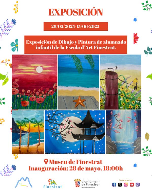 ESTE MIÉRCOLES 28 DE MAYO SE INAUGURA LA EXPOSICIÓN DEL ALUMNADO INFANTIL DE L’ESCOLA D’ART DE FINESTRAT