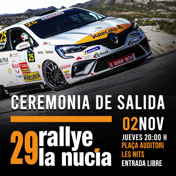 El Rallye La Nucía arranca con la “Ceremonia de Salida” en Les Nits 