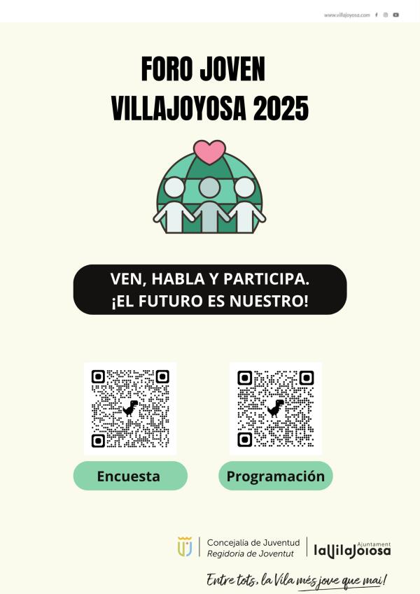 El Ayuntamiento de Villajoyosa organiza un Foro Joven para atender las necesidades e inquietudes de los adolescentes y jóvenes