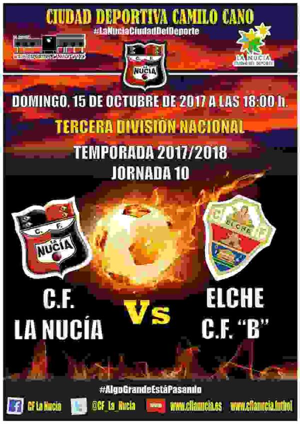 El C.F. La Nucía se enfrenta al Elche “B”  este domingo en el Camilo Cano