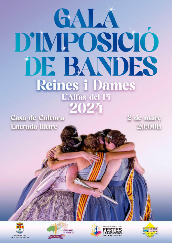 L’Alfàs acogerá el sábado 2 de marzo la gala de imposición de bandas a las reinas y damas de 2024