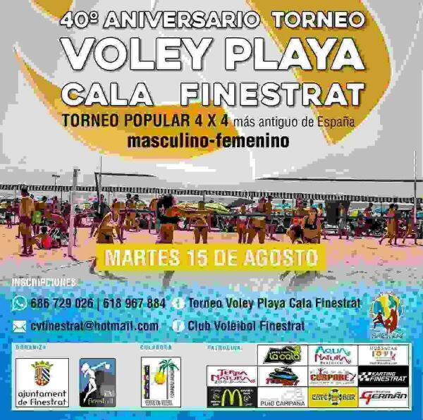 Finestrat &middot; El torneo de voley playa m&aacute;s antiguo de espa&ntilde;a cumple este verano 40 a&ntilde;os  