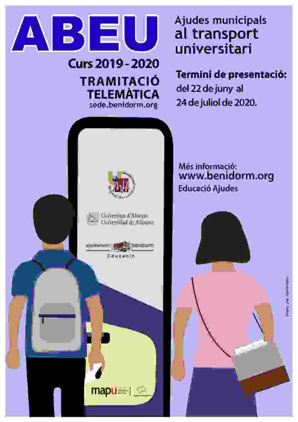 Educaci&oacute;n abre el plazo para pedir las ayudas municipales al transporte universitario de ABEU