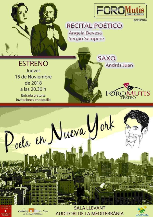La Nuc&iacute;a &middot; Estreno de &ldquo;Poeta en Nueva York&rdquo; el jueves en l&rsquo;Auditori 