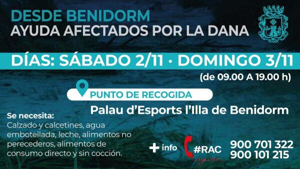 El Ayuntamiento habilita en el Palau d’Esports un punto de recogida de ayuda para los afectados por la DANA