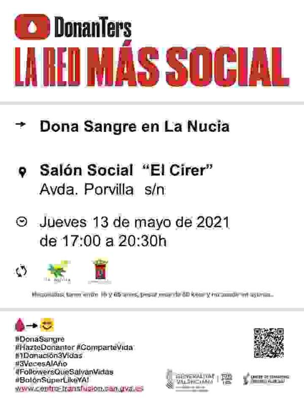 Donación de sangre el 13M en La Nucía