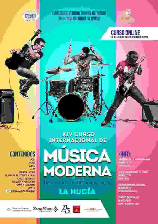 &Uacute;ltimas plazas para el curso de verano on-line de  &ldquo;M&uacute;sica Moderna&rdquo; de la UA en La Nuc&iacute;a. 