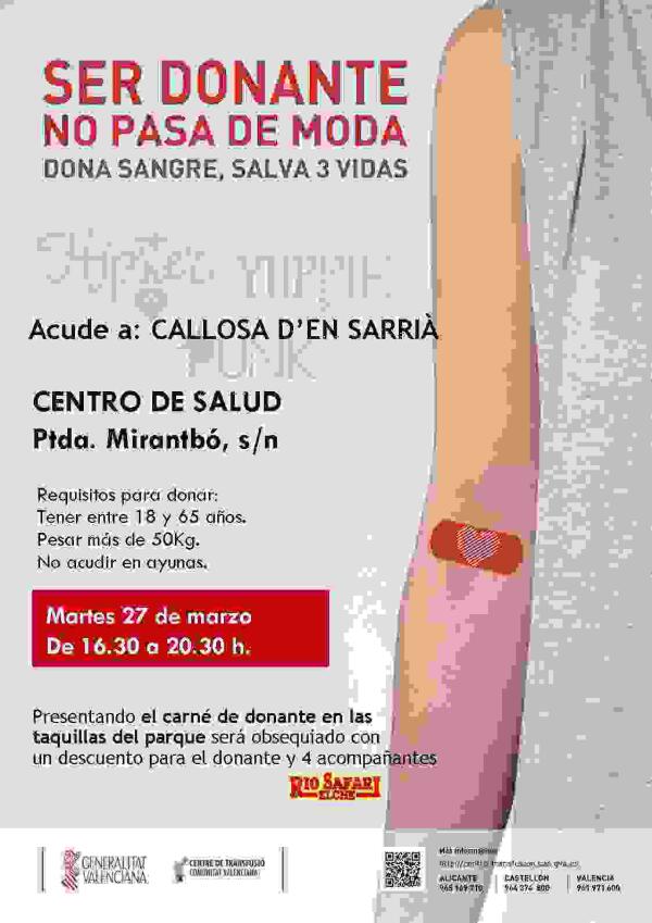 Callosa &middot;   Cerca de medio centenar de personas muestran su solidaridad en el Marat&oacute;n de Donaci&oacute;n de Sangre