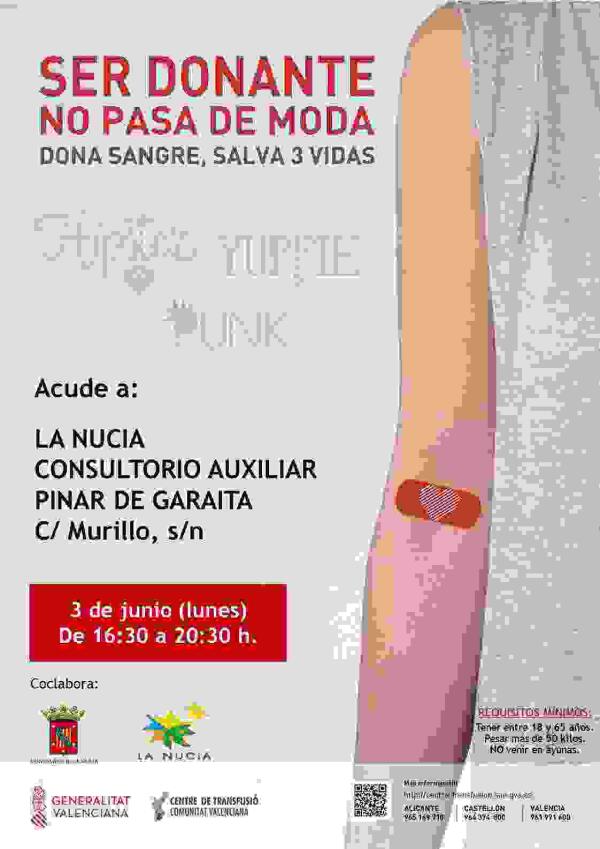 El próximo lunes “Donación de Sangre” en el Consultorio de Pinar