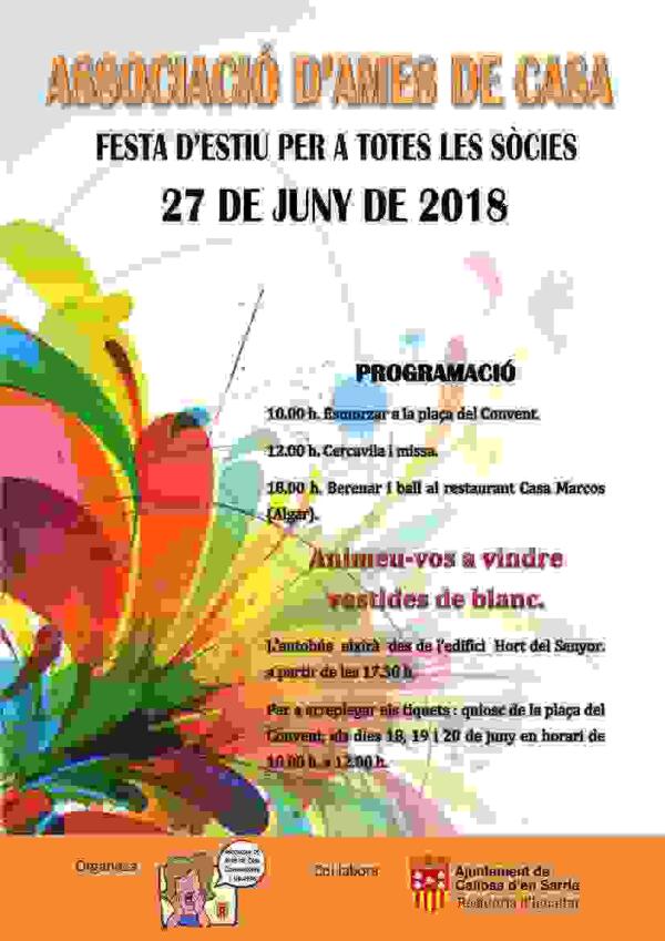 Callosa &middot; Las Amas de Casa organizan una fiesta de verano el pr&oacute;ximo 27 de junio