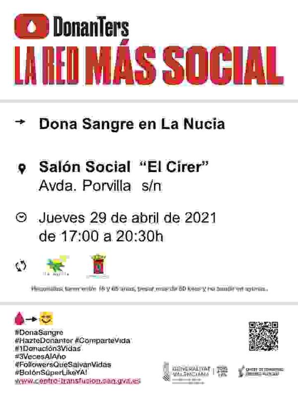 “Dona Sangre y Salva 3 vidas” este jueves en el Cirer