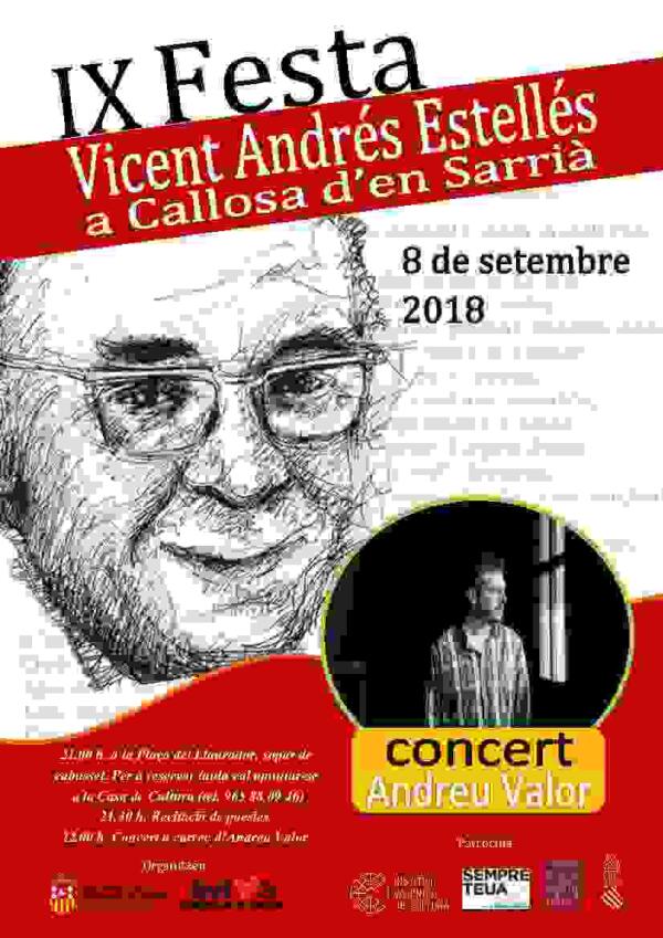   Callosa d&rsquo;en Sarri&agrave; celebra la &lsquo;Festa Estell&eacute;s&rsquo; con una cena popular, un recital de poes&iacute;as y el concierto de Andreu Valor 