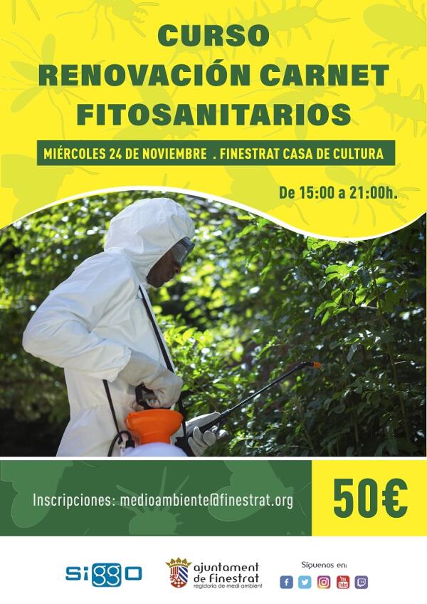 CURSO PARA LA RENOVACIÓN DEL CARNÉ FITOSANITARIO