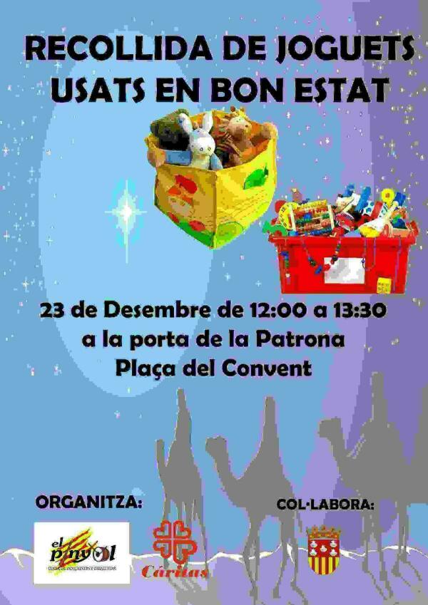 Callosa &middot; La Colla El Pinyol y C&aacute;ritas organizan una recolecta de juguetes para los ni&ntilde;os de familias desfavorecidas